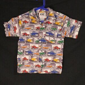 KLOZ FOR KIDS | size 5 | Colorful Cars All-Over Print Button-Up Casual Shirt
